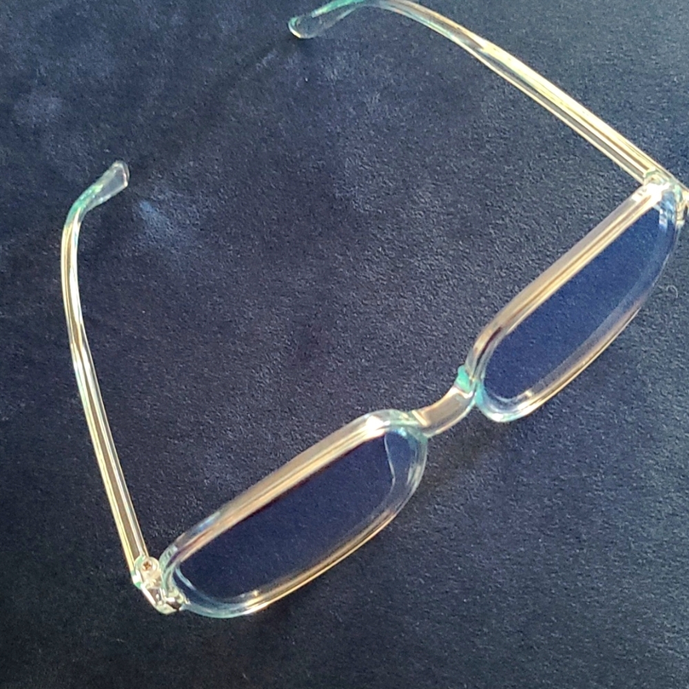 🔥Blue Clear Sunglasses Glassed Chic Style & Celeb Trending - Picture 7 of 8